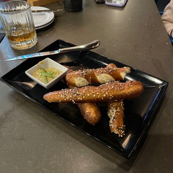 Grinning Mule Saloon and Kitchen - Everything Pretzels - Bars Near Me - Charlotte, North Carolina