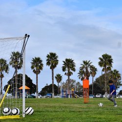 Catalyst Soccer Training - This youth player is learning to shoot with correct form. There are many technical cues in proper kicking so 1on1 attention is very helpful.