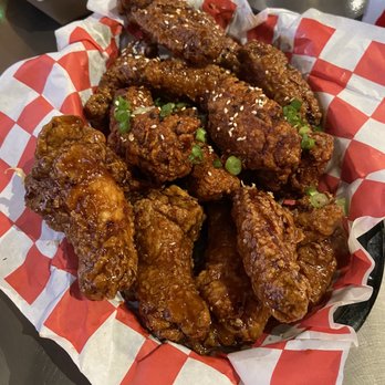 Chi-Kin - Wings with 3 different sauces Gochujang, sweet soy and spicy honey). Amazing! - Korean Near Me - Orlando, Florida