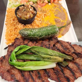 The Mexico Cafe - Carne asada plate... meat was real ranchera steak yumm!! - Salad Near Me - Temecula, California The Mexico Cafe - Carne asada plate... meat was real ranchera steak yumm!! - Salad Near Me - Temecula, California