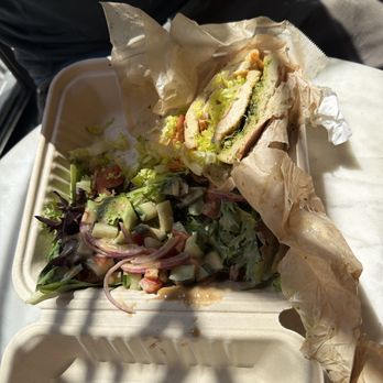 Moka Coffee - $14.95 chicken pesto sandwich with Salad - Coffee & Tea Near Me - San Francisco, California Moka Coffee - $14.95 chicken pesto sandwich with Salad - Coffee & Tea Near Me - San Francisco, California