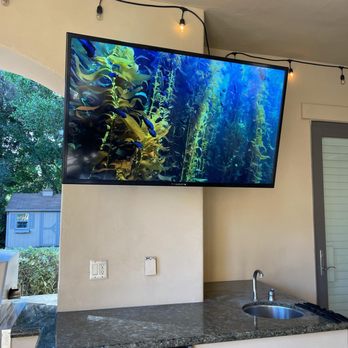 Marvel Audio - Rerouted power, installed a full articulating mount, in-wall HDMI, and @sunbritetv 55 inch Veranda Outdoor HDR 4K LED for our client's patio - Home Theatre Installation Near Me - Folsom, California Marvel Audio - Rerouted power, installed a full articulating mount, in-wall HDMI, and @sunbritetv 55 inch Veranda Outdoor HDR 4K LED for our client's patio - Home Theatre Installation Near Me - Folsom, California