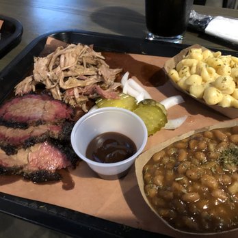 Beau's BBQ - Pulled Pork and Brisket plate with Mac & Cheese and Baked Bean! Yes, great food! - Food Trucks Near Me Beau's BBQ - Pulled Pork and Brisket plate with Mac & Cheese and Baked Bean! Yes, great food! - Food Trucks Near Me
