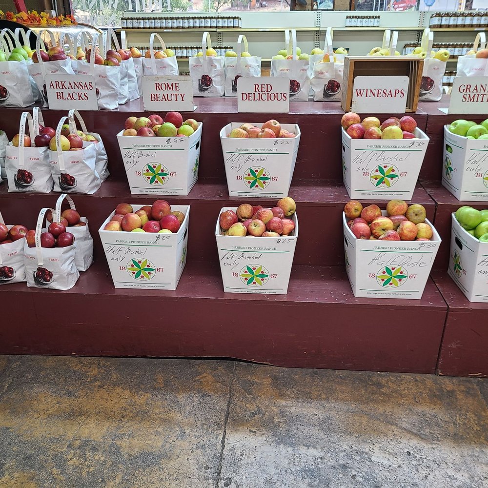 Parrish Pioneer Ranch - a display of apples - Fruits & Veggies Near Me - Yucaipa, California