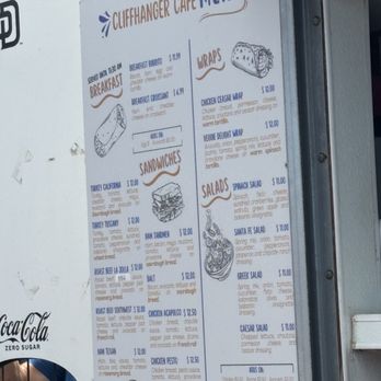Cliff Hanger Cafe - Menu - Sandwiches Near Me - La Jolla, California
