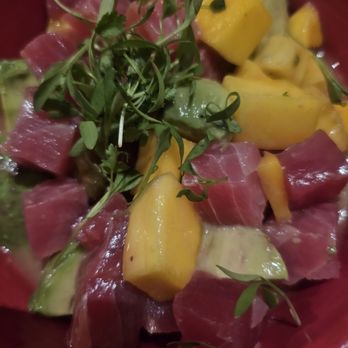 Santiago's Bodega - Tuna with mango and caper wine sauce. Was very delicious. Highly recommend. - Tapas Bars Near Me - Key West, Florida Santiago's Bodega - Tuna with mango and caper wine sauce. Was very delicious. Highly recommend. - Tapas Bars Near Me - Key West, Florida