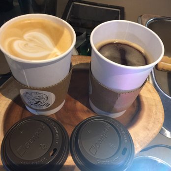 Z3 Specialty Coffee - Latte on the left, Americano on the right. Both came to about $9.50 together, after taxes. - Coffee & Tea Near Me - Kanata, Ontario