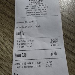 Restaurant am Markt - Schäufele mit extra Salat