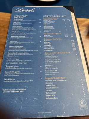 Menu photo 5 Guppys on the Beach Indian Rocks Beach, FL