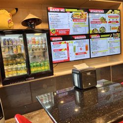Menu and dining area