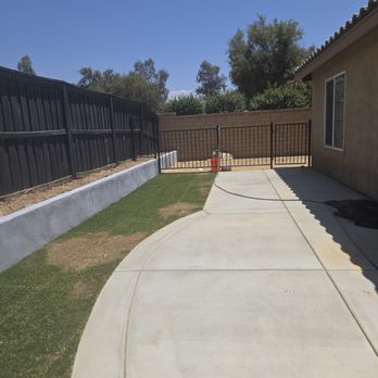 Blue Agave Landscape Construction - Concrete , new sod , retaining wall , fence and decomposed granite (dg)area for dog run - Landscaping Near Me Blue Agave Landscape Construction - Concrete , new sod , retaining wall , fence and decomposed granite (dg)area for dog run - Landscaping Near Me