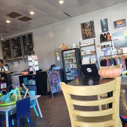 The shop. Where you order and the little merch area.