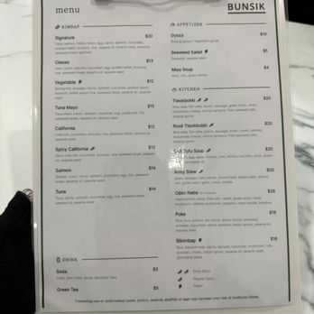 Bunsik - Menu - Korean Near Me - Bellevue, Washington
