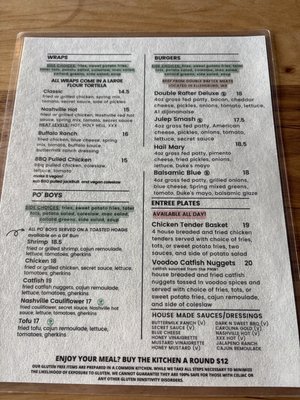 Menu photo 1 Julep Ellensburg, WA