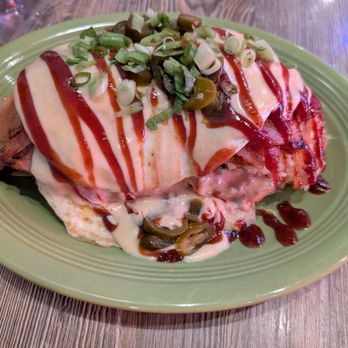 The Breakfast Club - Killer Cowboy Hash Browns (meat lovers/BBQ sauce) - Breakfast & Brunch Near Me - Minneapolis, Minnesota The Breakfast Club - Killer Cowboy Hash Browns (meat lovers/BBQ sauce) - Breakfast & Brunch Near Me - Minneapolis, Minnesota