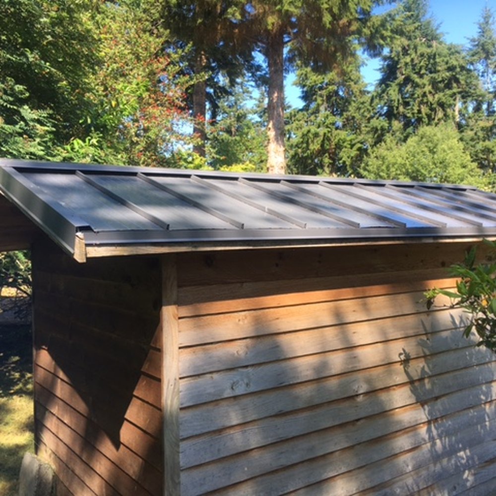 Straight Line Roofing And Construction - Metal shed roof with eave venting - Roofing Near Me Straight Line Roofing And Construction - Metal shed roof with eave venting - Roofing Near Me