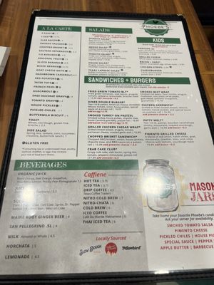 Menu photo 2 Phoebe's Diner Austin, TX Menu photo 2 Phoebe's Diner Austin, TX
