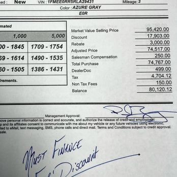 Tigers Ford - Dealership Offer requiring  the use of their financing - Car Dealers Near Me - West Union, South Carolina