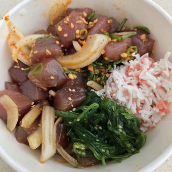 Mermaid Poke - Poke bowl with crab and seaweed salads - Poke Near Me - Honolulu, Hawaii