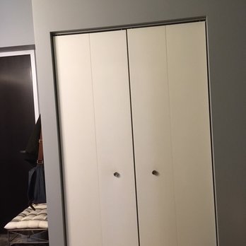 MWW Painting - Den closet (before).  Standard bifold doors 48 in wide x 80 in high - Painters Near Me - Chicago, Illinois