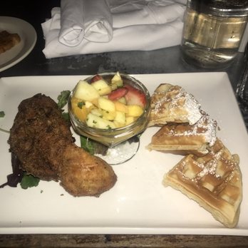 Corner Social - Chicken and waffles entree - New American Near Me - New York, New York Corner Social - Chicken and waffles entree - New American Near Me - New York, New York