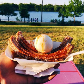 Churro Co - Enjoying a "Date Night" churro, while lounging in the near-by dog park on Lady Bird Lake! - Desserts Near Me - Austin, Texas Churro Co - Enjoying a "Date Night" churro, while lounging in the near-by dog park on Lady Bird Lake! - Desserts Near Me - Austin, Texas