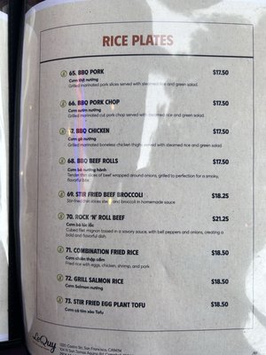 Menu photo 5 LeQuy Restaurant San Francisco, CA Menu photo 5 LeQuy Restaurant San Francisco, CA