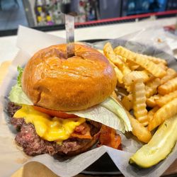 "California" burger special with fries
