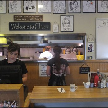 Pancake House - As you walk in the front door, you're greeted by a friendly hostess, and a sign hat reads, "Welcome to Chaos," - American Near Me - Longview, Washington Pancake House - As you walk in the front door, you're greeted by a friendly hostess, and a sign hat reads, "Welcome to Chaos," - American Near Me - Longview, Washington