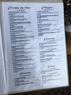Menu photo 1 Badauê Maresias São Sebastião, SP Menu photo 1 Badauê Maresias São Sebastião, SP