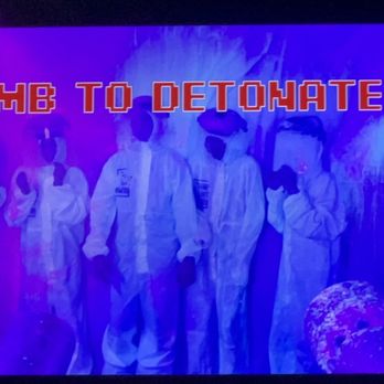 Beat The Bomb Brooklyn - Paint bomb about to detonate - Escape Games Near Me - Brooklyn, New York