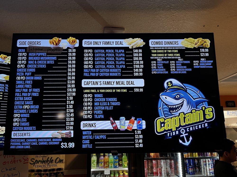 Food from Captains Fish and Chicken