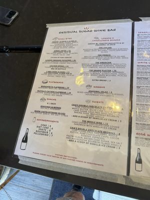 Menu photo 1 Residual Sugar Wine Bar Concord, CA