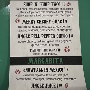 Barrio Tacos - Specials menu on the back of appetizers menu - Do-It-Yourself Food Near Me - Columbus, Ohio