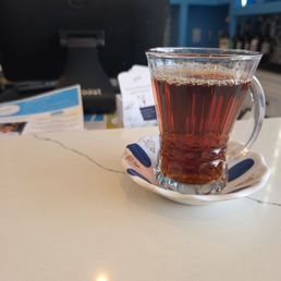 Complimentary tea, while I wait for my take out order