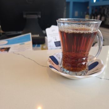 Smyrna Restaurant - Complimentary tea, while I wait for my take out order - Greek Near Me - Alexandria, Virginia