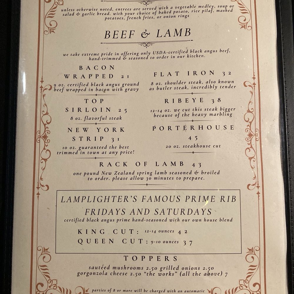 Ye Olde Lamplighter - Menu - Steakhouses Near Me - San Bernardino, California Ye Olde Lamplighter - Menu - Steakhouses Near Me - San Bernardino, California