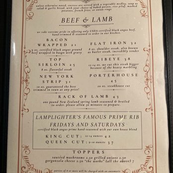 Ye Olde Lamplighter - Menu - Steakhouses Near Me - San Bernardino, California