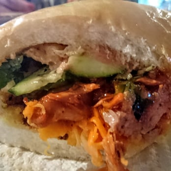 Mopho - Cross-section of the Sloppy Roast Duck ($11) - 2 stars. Bun was stale, and the meat was too hard. Sun 2016-05-01 - Vietnamese Near Me - New Orleans, Louisiana Mopho - Cross-section of the Sloppy Roast Duck ($11) - 2 stars. Bun was stale, and the meat was too hard. Sun 2016-05-01 - Vietnamese Near Me - New Orleans, Louisiana