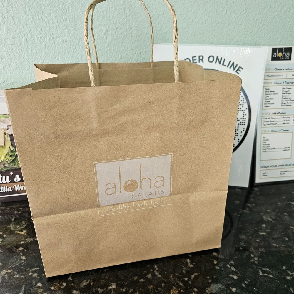 Aloha Salads - Takeout bag - Salad Near Me - Aiea, Hawaii