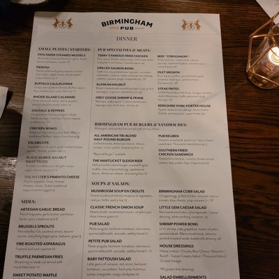 Menu photo 5 Birmingham Pub Birmingham, MI