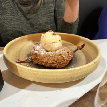 Ceron Kitchen - Paris brest with hazelnut gelato was very, very good! - New American Near Me - Alameda, California