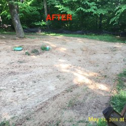 Backyard Landscape Products - Water treatment system after leveling and filling in sink holes