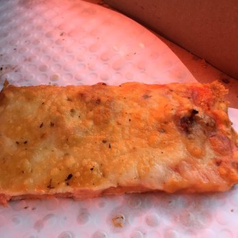 Silver Beach Pizza - This is a bacon piece of pizza ( I know it looks like cheese bread) - Pizza Near Me - Saint Joseph, Michigan