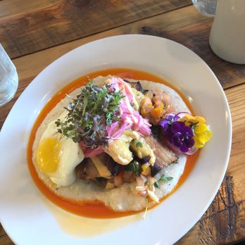 Cast Iron Kitchen - Brunch Special: Crispy Fried Pork Belly, Tostada & Sunny Egg. Wow. - Southern Near Me - Wilmington, North Carolina Cast Iron Kitchen - Brunch Special: Crispy Fried Pork Belly, Tostada & Sunny Egg. Wow. - Southern Near Me - Wilmington, North Carolina