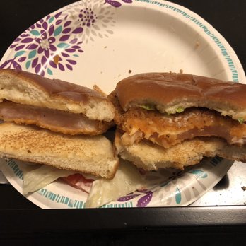 Wendy's - a half eaten sandwich on a paper plate - Fast Food Near Me - Bethlehem, Pennsylvania
