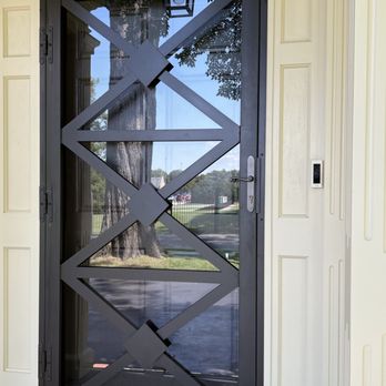 American Door - 3 diamond door in copper vein color has a clear coat on this application. - Door Sales/Installation Near Me - Bartlett, Tennessee
