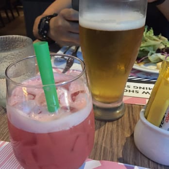 The Sky Bar - Strawberry Yakult (amazing!) and Ashai - Restaurants Near Me - Hong Kong, HK