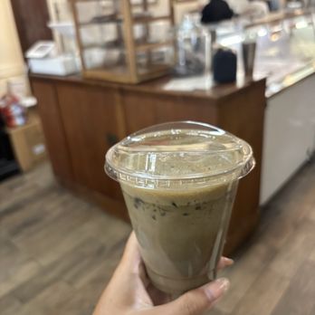 Ellies Ice Cream & Bodega - An iced black sesame hojicha latte - Coffee & Tea Near Me - Big Bear Lake, California Ellies Ice Cream & Bodega - An iced black sesame hojicha latte - Coffee & Tea Near Me - Big Bear Lake, California