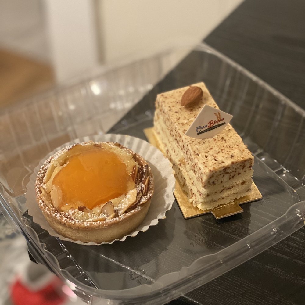 Casablanca Pastry - Peach tart and almond cake - Bakeries Near Me - Everett, Massachusetts